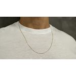 Corrente de Ouro 18k Veneziana Masculina 2.0g 0.5mm