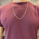 Corrente de ouro 18k Malha Esteira com 70cm 6.8g