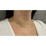 Corrente de Ouro 18k Piastrine Chapada Feminina 1.35mm