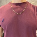 Corrente de Ouro 18k Fígaro Masculina 5.4g 3.5mm