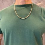 Corrente de Ouro 18k Corda Masculina 15.4g 60cm 4.0mm