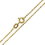Corrente em Ouro 18k Bolinha Diamantada 2.4g 1.1mm