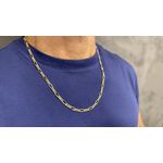 Corrente em Ouro 18k Masculina Fígaro 8.0g 4.6mm