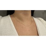Corrente em Ouro 18K Tijolinho fina 40 e 45cm 0.9mm 