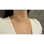 Corrente Feminina de Ouro 18K Xadrezinho 45cm 1.3g