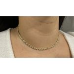 Corrente Feminina em Ouro 18k dois tons 40cm 3.0mm