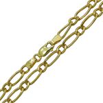 Corrente Fígaro 1X1 em Ouro 18K com 7,2g 4.1mm