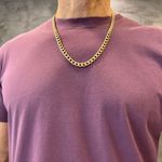 Corrente em Ouro 18K Groumet Masculina Oca 26.8g 60cm