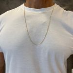 Corrente de Ouro 18k Veneziana Masculina 70cm 3.8g
