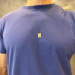 Escapulário de Ouro 18k Gravação a Laser 3.3g 11.7mm