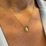 Gargantilha de Ouro 18k Coração de Jesus 3.6g 15.0mm