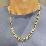 Cordão Elo Fígaro em Ouro 18K Masculino 21.5g 