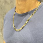 Cordão Elo Fígaro em Ouro 18K Masculino 21.5g 
