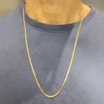 Corrente de ouro 18k Malha Esteira com 70cm 6.8g