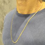 Corrente de ouro 18k Malha Esteira com 70cm 6.8g
