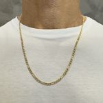 Corrente de Ouro Fígaro Masculina 6.2g 3x1