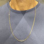 Corrente de Ouro 18k Piastrine Masculina 5,3g 2,5mm