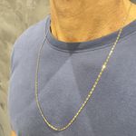Corrente de Ouro 18k Piastrine Masculina 5,3g 2,5mm