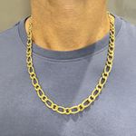 Corrente Elo Fígaro Masculina de Ouro 18K 32g