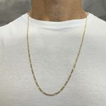 Corrente em Ouro 18k Fígaro 3x1 masculina 2,5mm