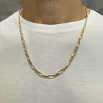 Corrente em Ouro 18k Masculina Fígaro 8.0g 4.6mm