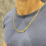 Corrente Fígaro de Ouro 18K Masculina 12.50g