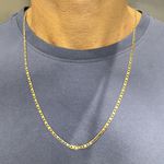 Corrente de Ouro Chapada Masculina 2.8x0.5mm