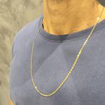 Corrente Piastrine Masculina em Ouro 2.5mm