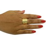 Anel Feminino de Ouro 18K Largo
