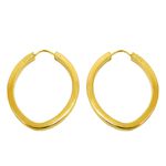 Argola em Ouro 18K Modelo Oval com 32mm