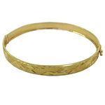 Pulseira em Ouro 18k Bracelete com Desenhos Egípcios