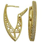 Argola em Ouro 18k 0,750 com Zircônias