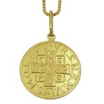 Medalha de São Bento Grande em Ouro 18k 0,750