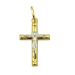 Crucifixo em Ouro com Cristo Crucificado 17.5mm