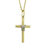 Crucifixo de Ouro 18k com Amarra 2.6g