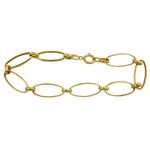 Pulseira de Ouro 18k Feminina com Elos Cartier 18cm