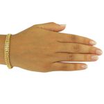 Pulseira feminina de Ouro 18k cravejada com Zircônias