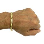 Pulseira Masculina Italiana em Ouro 18K Fina