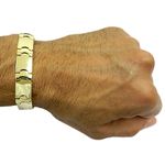 Pulseira Italiana Masculina de Ouro 18K Polida