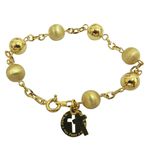 Pulseira de Ouro 18k Feminina com Bolas de 9.0mm