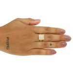 Anel de Ouro 18K feminino com Zircônias 12mm