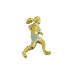 Pingente em Ouro Branco e Amarelo 18k Corredora