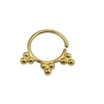 Piercing em Ouro 18k Argola com Bolinhas para Septo