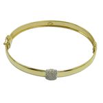 Bracelete Feminino em Ouro Branco e Amarelo Italiano