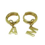 Argola em Ouro 18K 750 modelo click com Letras 1.6g