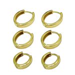 Brinco Argolas em Ouro 18K Trio Modelo click 4.4g