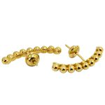 Brinco em Ouro 18k de Bolas Meia Lua 25.0mm