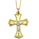 Pingente Crucifixo em Ouro 18k Misto 35,5mm