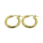 Argola de Ouro 18k Levemente Torcida 16mm