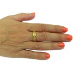 Lindo Anel de Ouro 18K Feminino com Brilhante